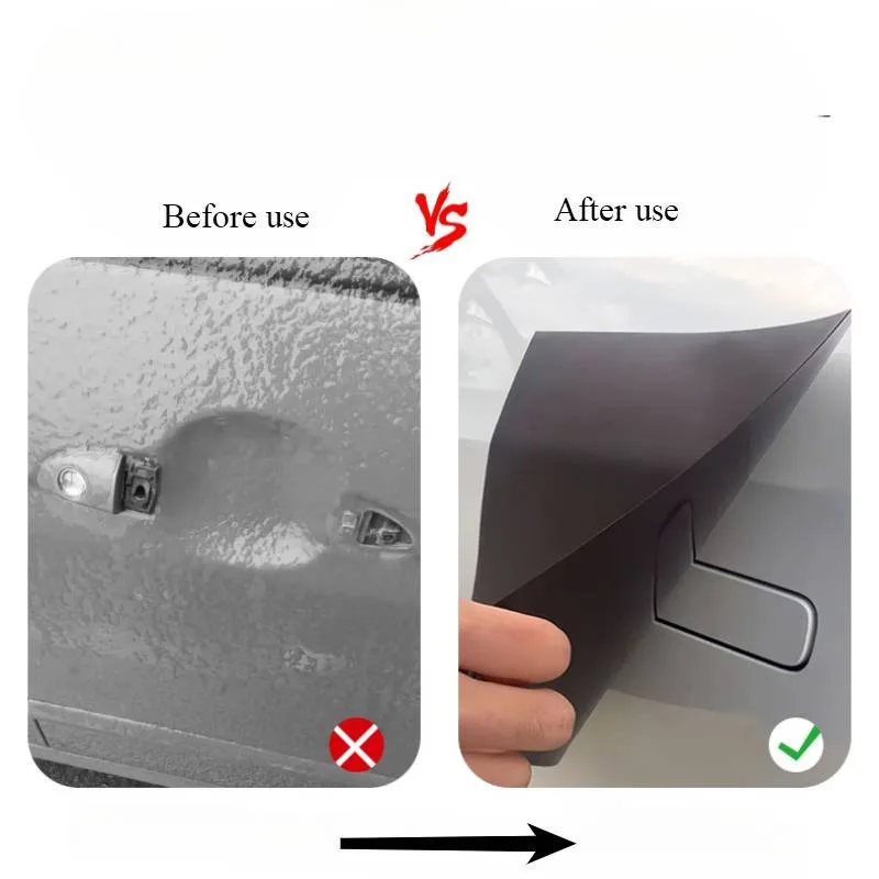

1pcs Car Door Handle Anti Freeze Cover Winter Magnetic Suction Sticker Dorr Handle Snow Protector Guard Outdoor Car Accessories