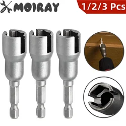 1/2/3Pcs Butterfly Bolt Socket Wrench 6.35mm Hex Shank Socket Adapter Nut for Power Tool Slotted Electric Screwdriver Sleeve