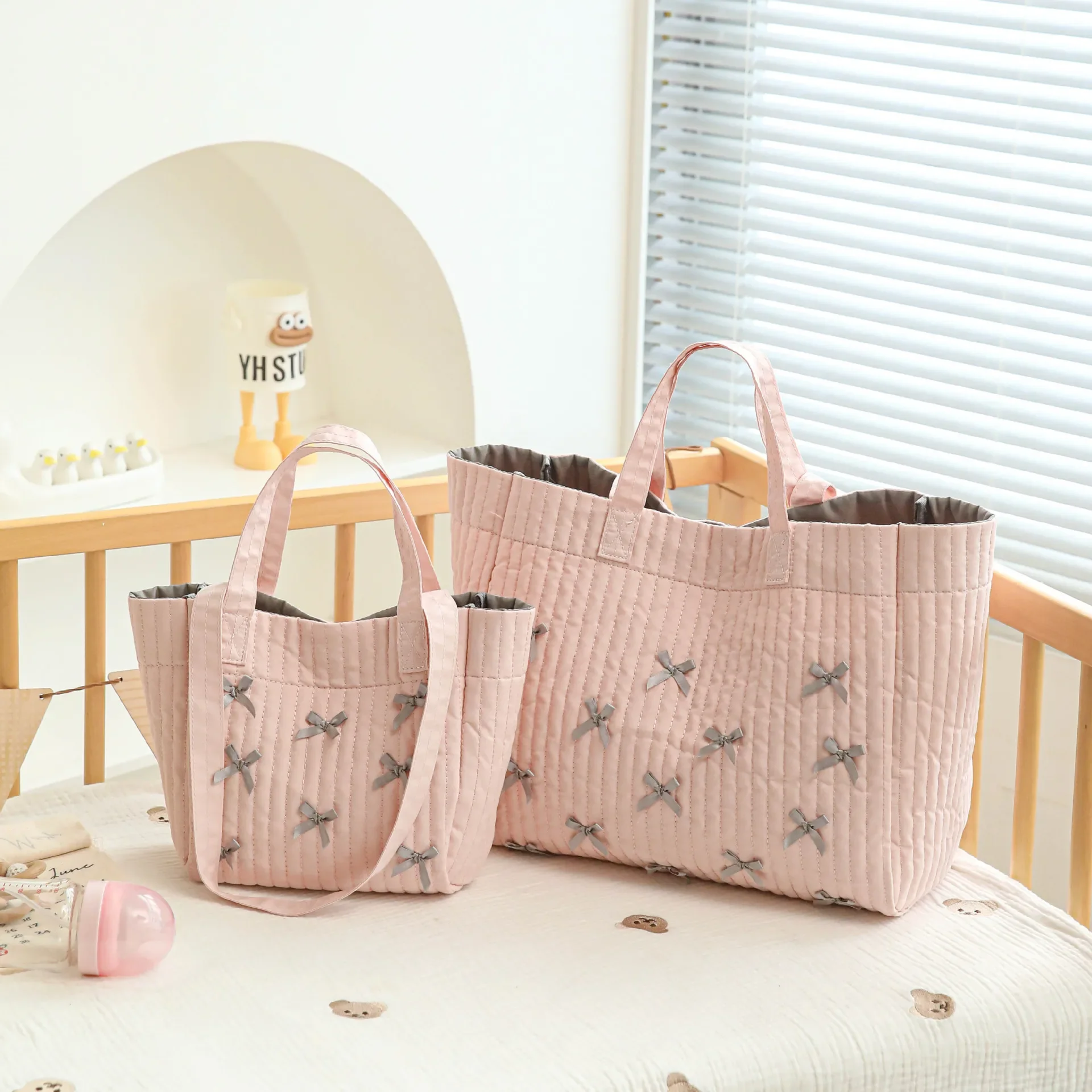 Large Mommy Bag Baby Organizer Maternity Pack Diaper Handbag Embroidered Women Shoulder Crossbody Bag Hospital Travel Mother Kid