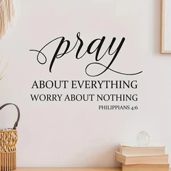 1 pc Modern Art Bible Verse Wall Sticker Removable Wall Stickers Diy Wallpaper For Home Decor Living Room Bedroom Wall Art Decal