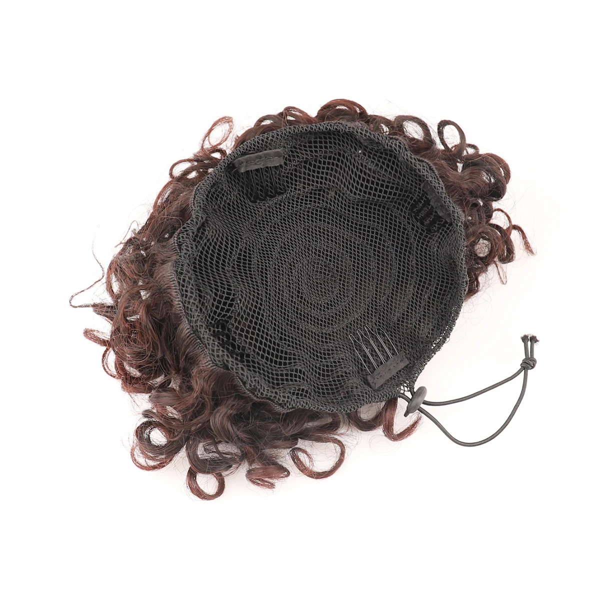 Zolin الأفرو نفخة مجعد الشعر Updos Chignon قصيرة ذيل حصان الشعر التمديد الرباط كعكة الشعر الأسود الاصطناعية قطع الشعر للنساء #5