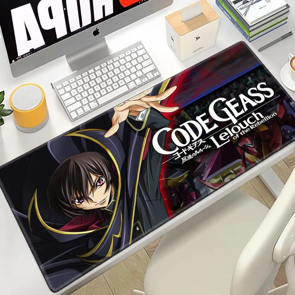 

Fashion Code Geass Big Mouse Pad Large Anime Desk Mat Luxury Desktop Cartoon Gaming Gamer Keyboard Office Computer Soft Cushion