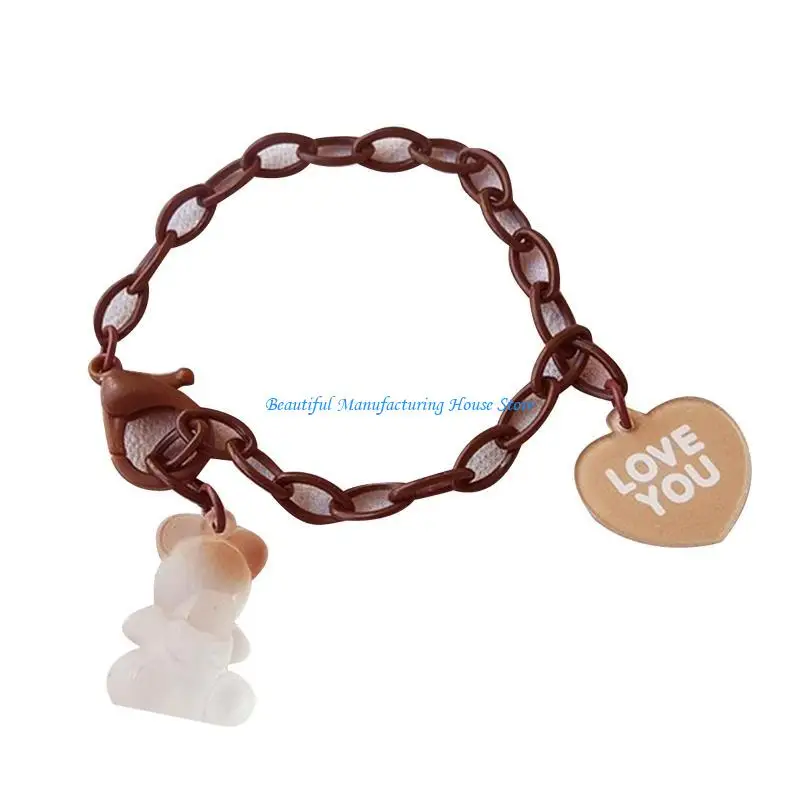 E56A Valentine's Day Gift Colorful Bracelet Gummy Lovely Bear Bracelet for Women Girl