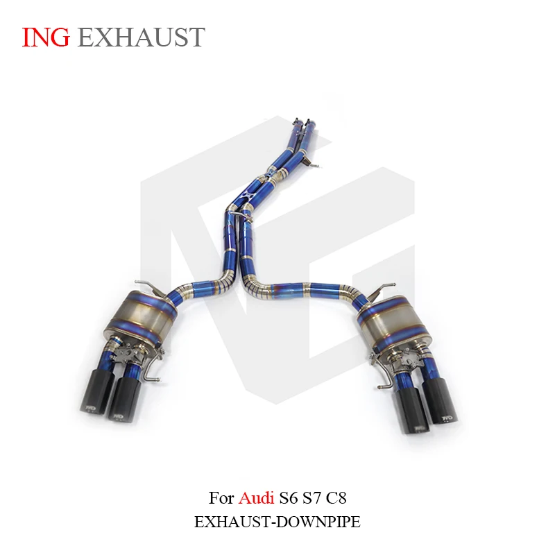 

ING Performance Titanium Alloy Catback Exhaust for AUDI S6 s7 c8 2.9t Sections Valve control Automobi Accessories System