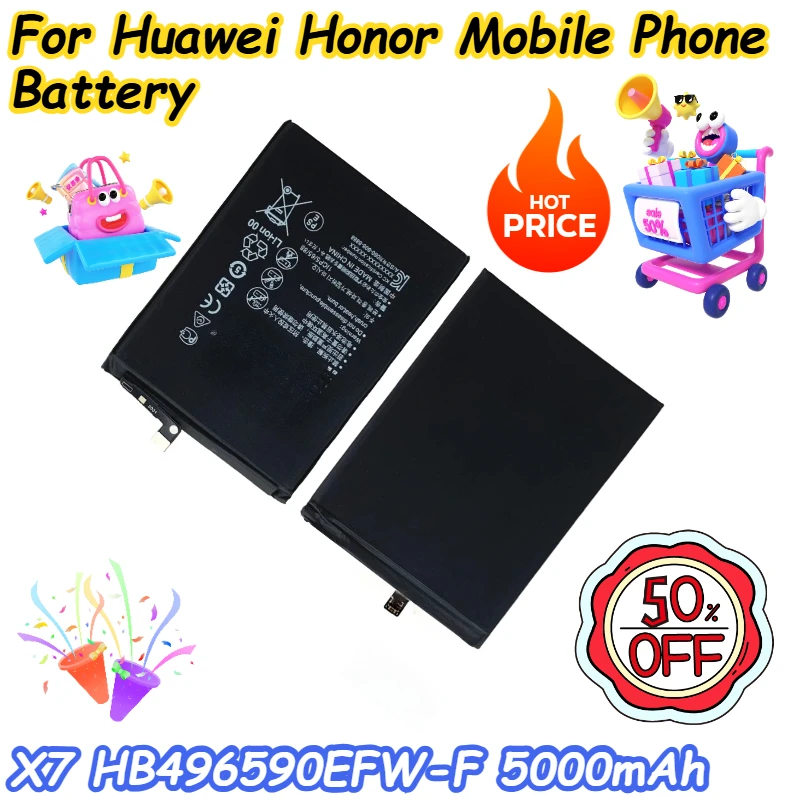 

5000 мАч для мобильного телефона Huawei Honor X7 HB496590EFW-F