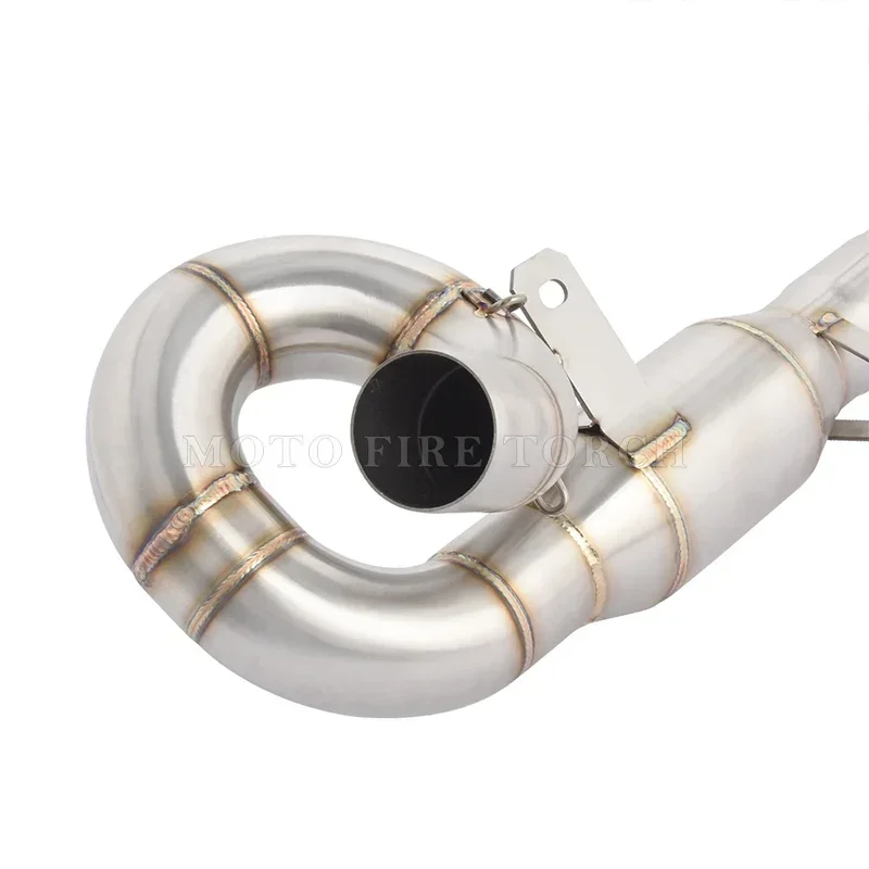 Motorcycle Exhaust Escape System Modified 51mm Muffelr Front Middle Link Pipe Slip On For CFMOTO CF 675R CF675R 675R-R 2024 2025