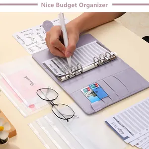 Budget Paste A5 Planer mit 5 Bargeldumschlägen und Planseiten, farbenfrohe Leder -Notebook -Paste 12 Hauptstudienplanerverkäufe - №6