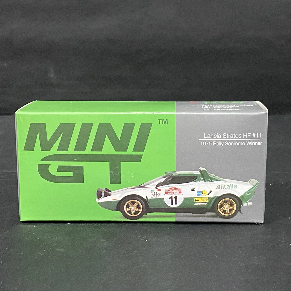 

Diecast MINIGT 1:64 Lancia Stratos HF Rally Car #11 Alloy Car Model Collectible Toy Gift Souvenir Display Ornament