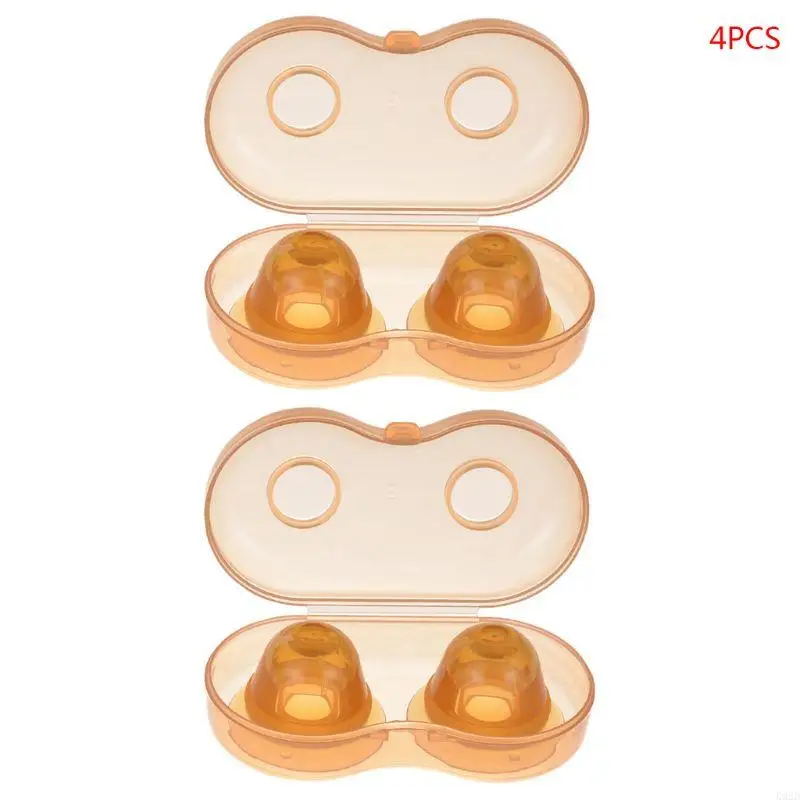 

K92D 4 Pcs/2 box for Nano Silver Silicone Nipple Corrector Teat Recessed Invagination Flat Suction Device Maternal Lactation