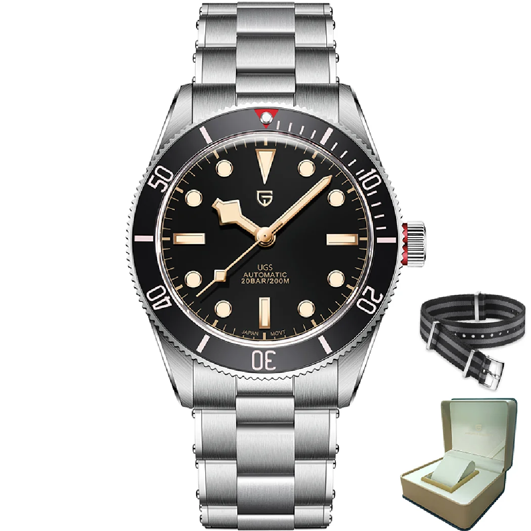 PAGANI تصميم ساعات رجالي ساعة أوتوماتيكية للرجال الساعات الميكانيكية مقاوم للماء الاصطناعية الياقوت الزجاج الفولاذ المقاوم للصدأ ساعة