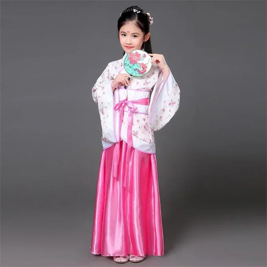 Traditional Chinese Lion Dance Costume Folk Dance Costume Hanfu Dress for Girl Kids Children Girls Lion Dance China Clothing