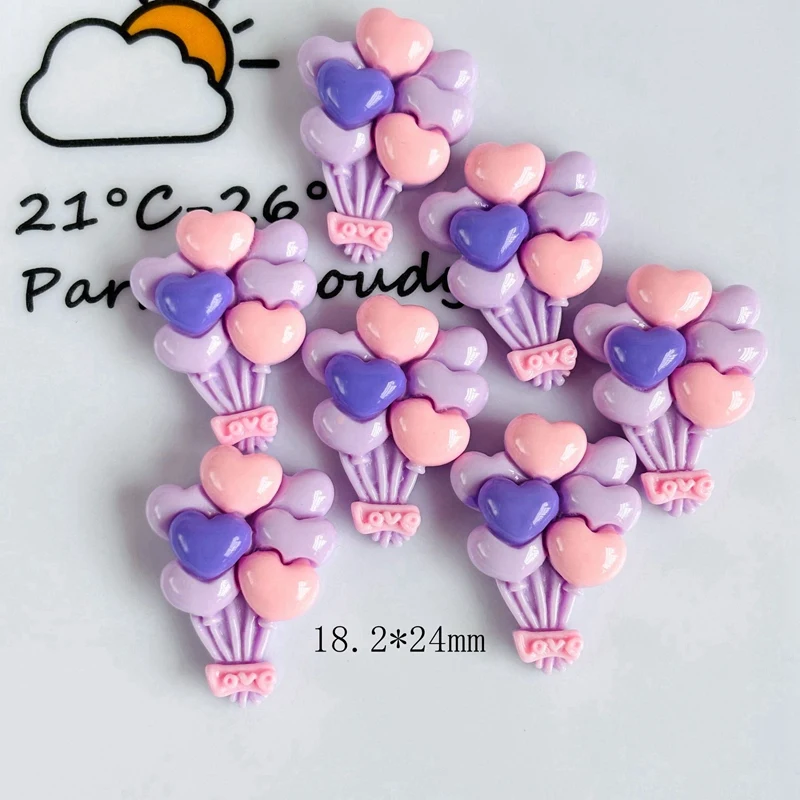 100Pcs Balloon Ornaments Resin Set Kit Can Be Used For Earrings, Hair Clips, DIY Keychain Bracelets, Pendants, Jewelry, Etc