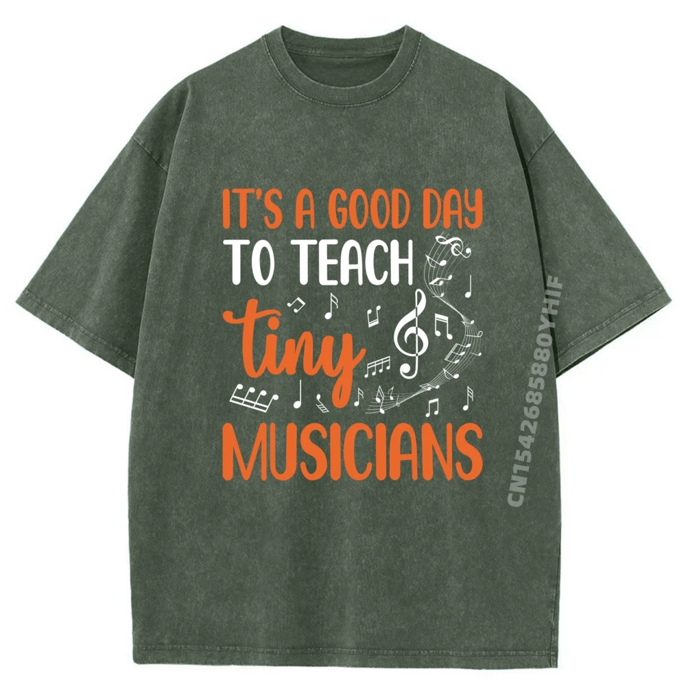 إنه يوم جيد لتعليم الموسيقيين الصغار معلم الموسيقى مضحك تي شيرت الرجال تي شيرت مطبوع الجرافيك غسلها قميص #4