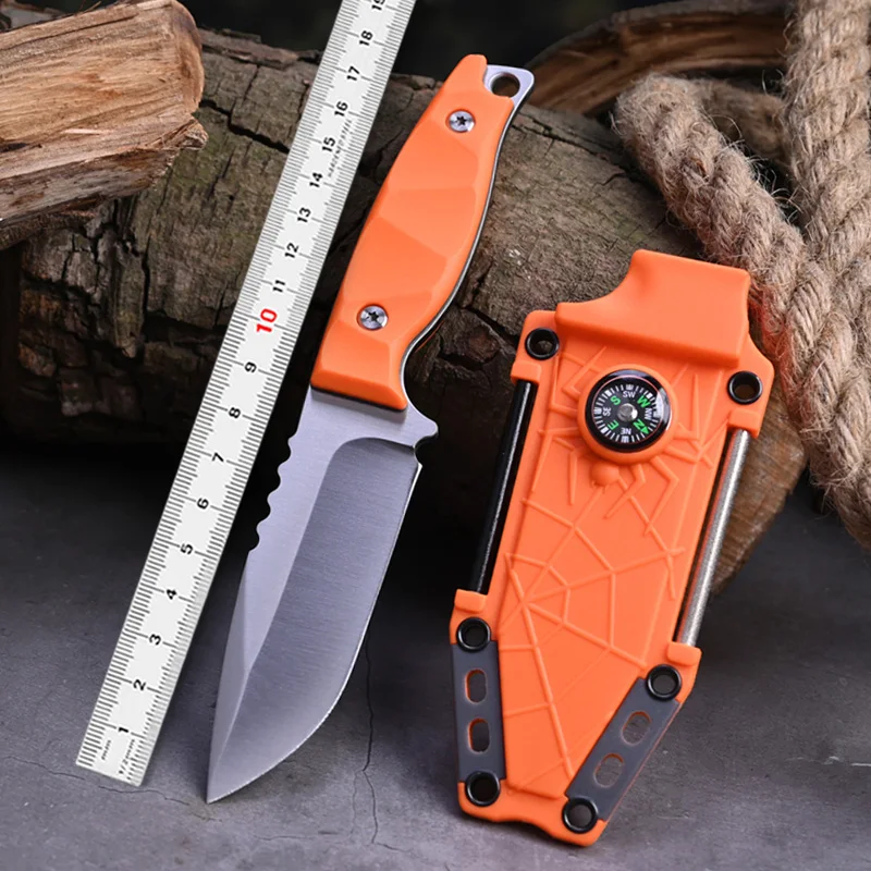 Outdoor Camping Fishing Straight knife Wilderness exploration Self Defense High hardness Wear resistant Tactical Pocket Knives