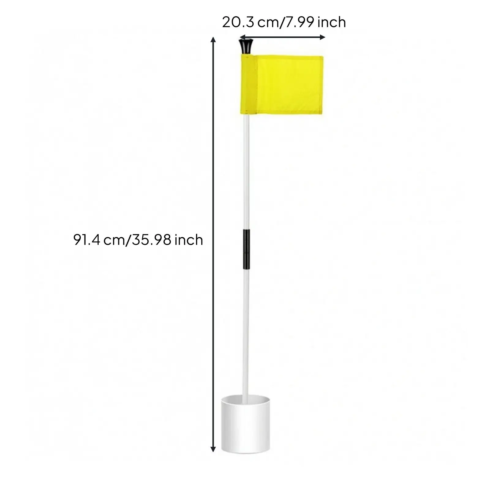 Golf Flagstick with Detachable Two Section Pole for Training Area Event Setup and Course Marking