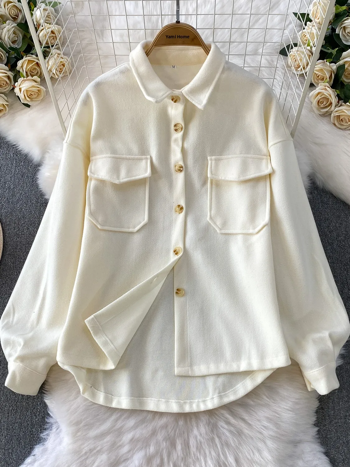 Herbst Winter Thiened Lange Sve Mantel frauen Faion Single Button Reine Farbe Lose Abnehmen Top Koreanische Sle Pendeln Wind