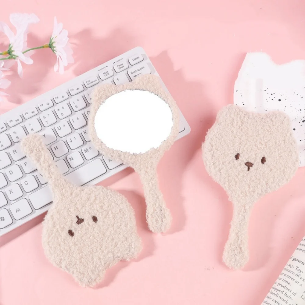 مرآة مستحضرات التجميل المستديرة لسطح المكتب، مرآة مكياج محمولة لطيفة لطيفة للسفر، مرآة محمولة لإجراءات التجميل على ظهره #2