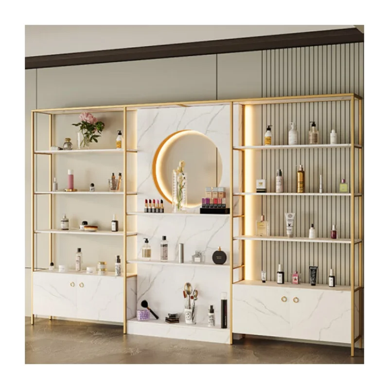 custom，Best Selling Commercial Furniture Storage Cabinets Beauty Salon Cosmetics Display Cabinet