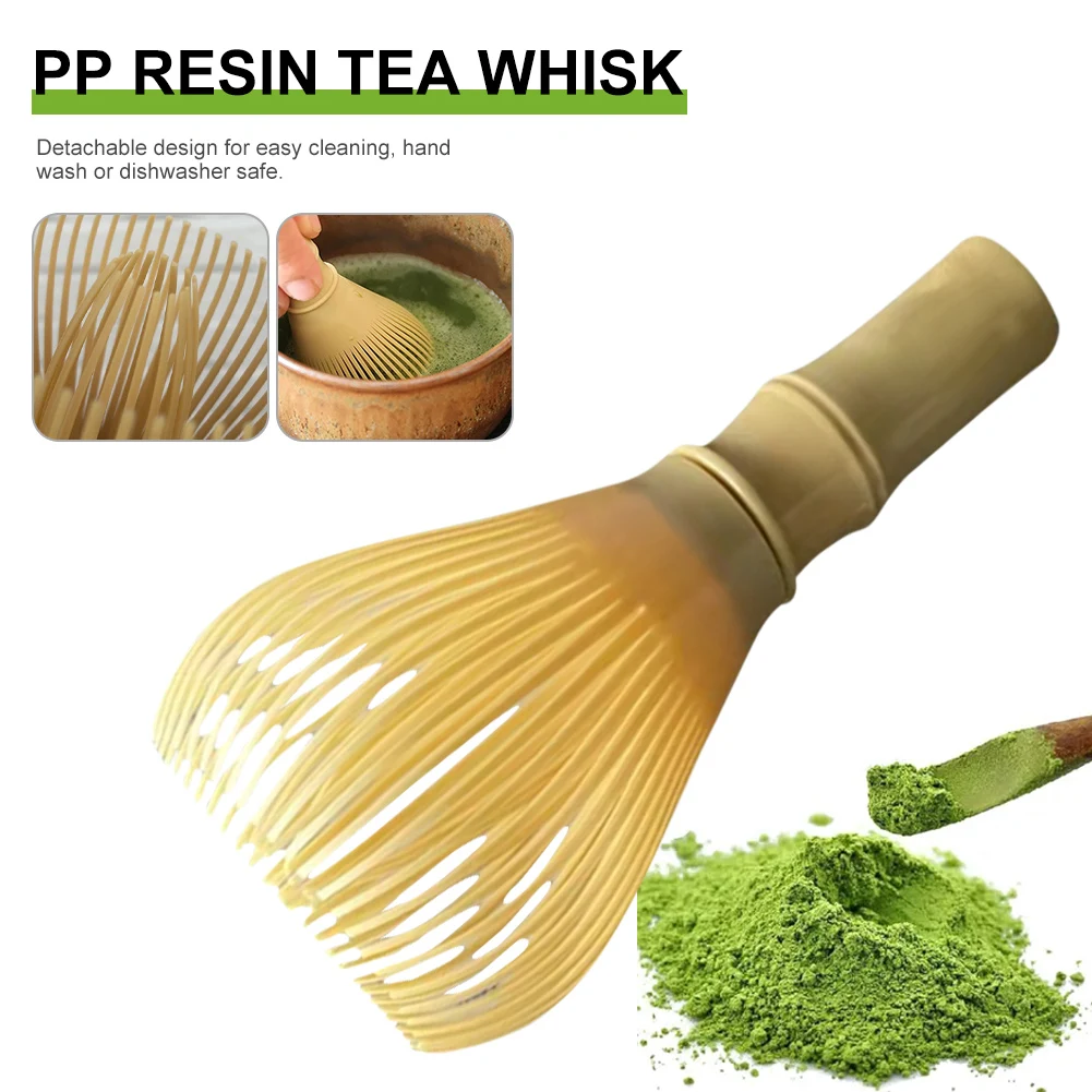 Matcha Green Tea Brushes Traditional Matcha Whisk Reusable Resin Matcha Whisk Chasen Dishwasher Safe Matcha Stirrer