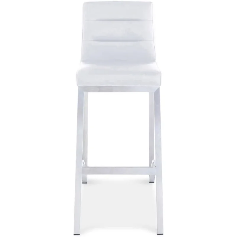 Móveis Lynx Banco de bar com base de metal - branco