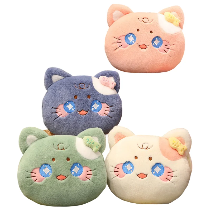 30 × 35cm kawaii kreative bunte Cartoon Katze Hand warme weiche Plüschtiere Sofa Dekoration Mädchen Kinder Geburtstag Halloween Geschenke