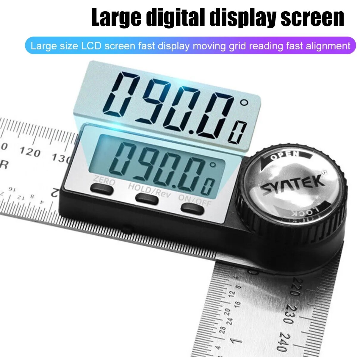 200MM 300MM 500MM Stainless Steel Digital Angle Ruler Electronic Goniometer Protractor Measuring Instrument For Building Tools