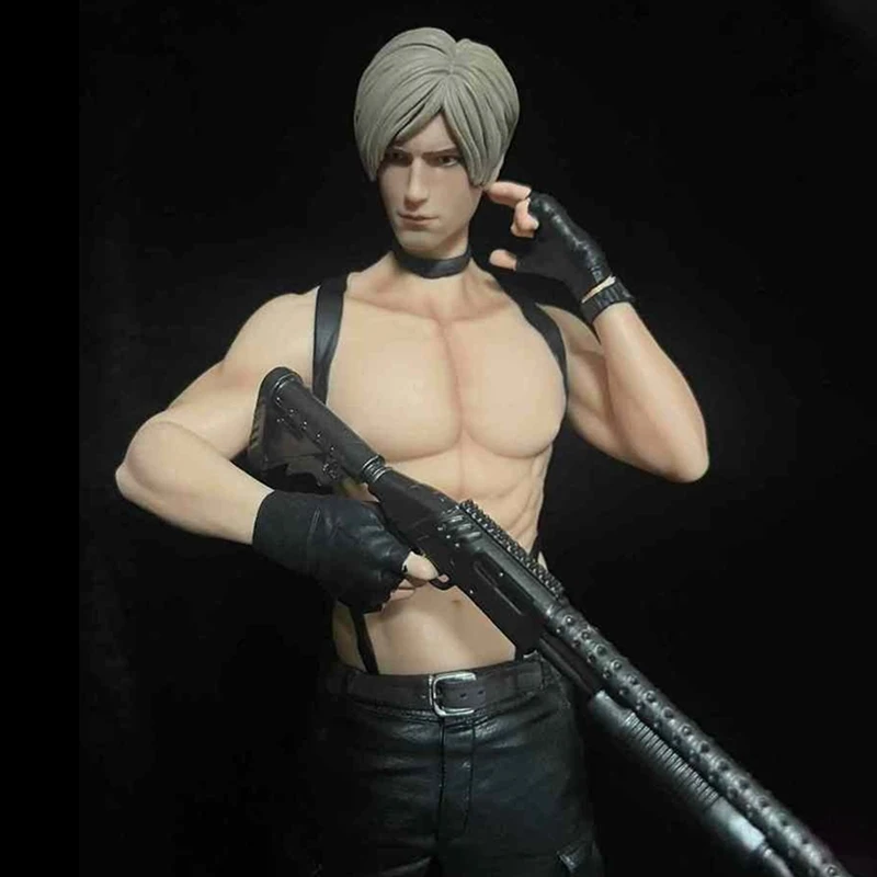 

New 32cm Leon Scott Kennedy Zombie Hunter Gk Character Model Desktop Decoration Car Ornament Toy Gift