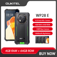 Oukitel WP28 E 4G Rugged Smartphone Android14 10600mAh Battery 4GB+64GB Mobile Phone 6.52 Inch HD+ 13MP Camera 18W Cellphone