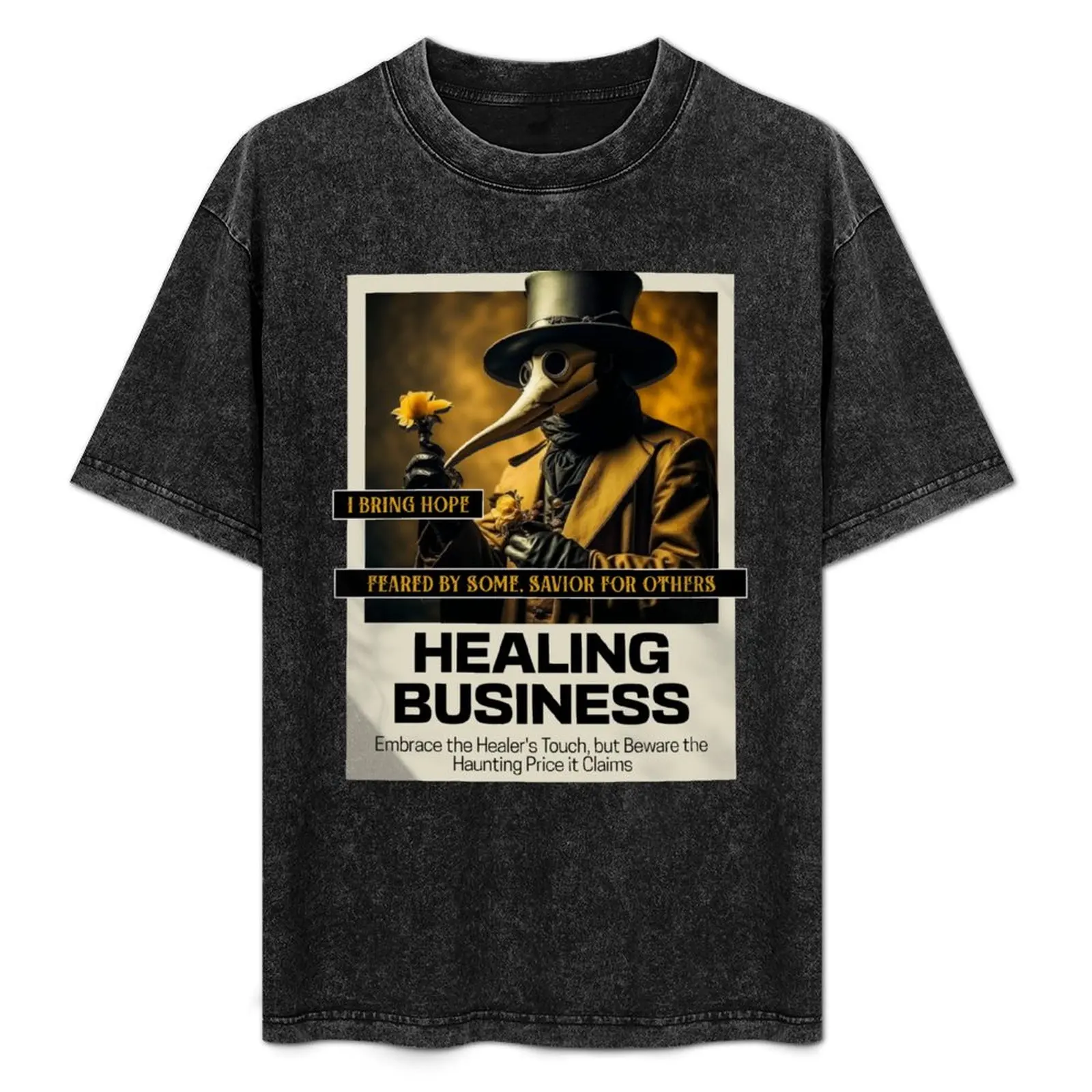 Plague Doctor Flowers T-Shirt Athletic Quick Dry T-Shirt for Men