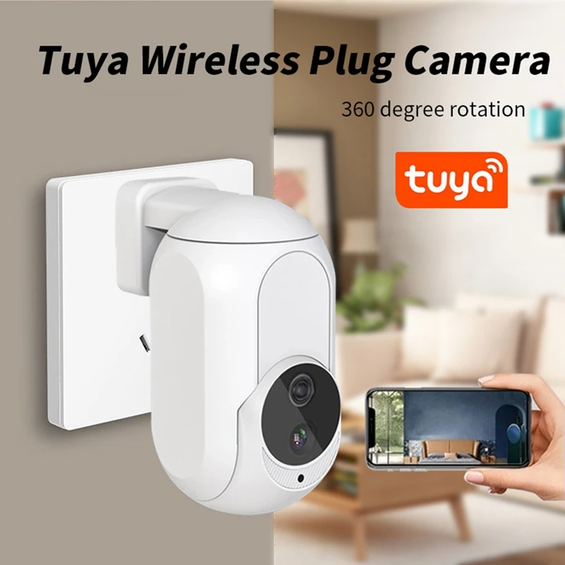 Tuya Draadloze Wifi Camera 2mp Ip Camera Nachtzicht Tweeweg Audio Draagbare Wifi Home Security Camera