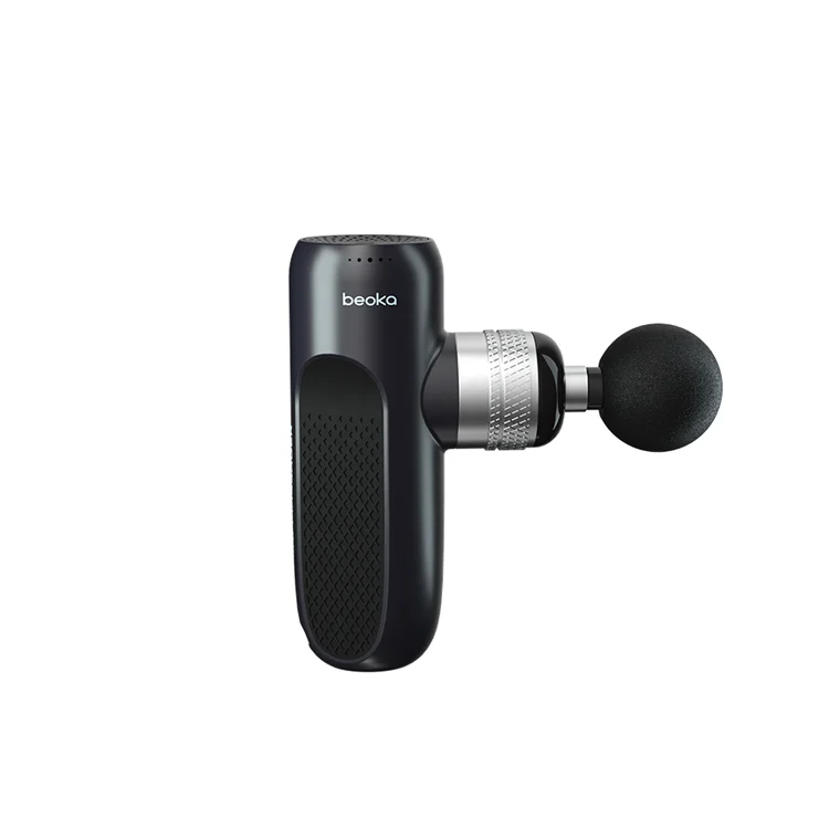 Mini Silicone & Metal Massage Gun 2600mAh Large Capacity Battery TYPE-C Charging With Charging Base Fascia Gun