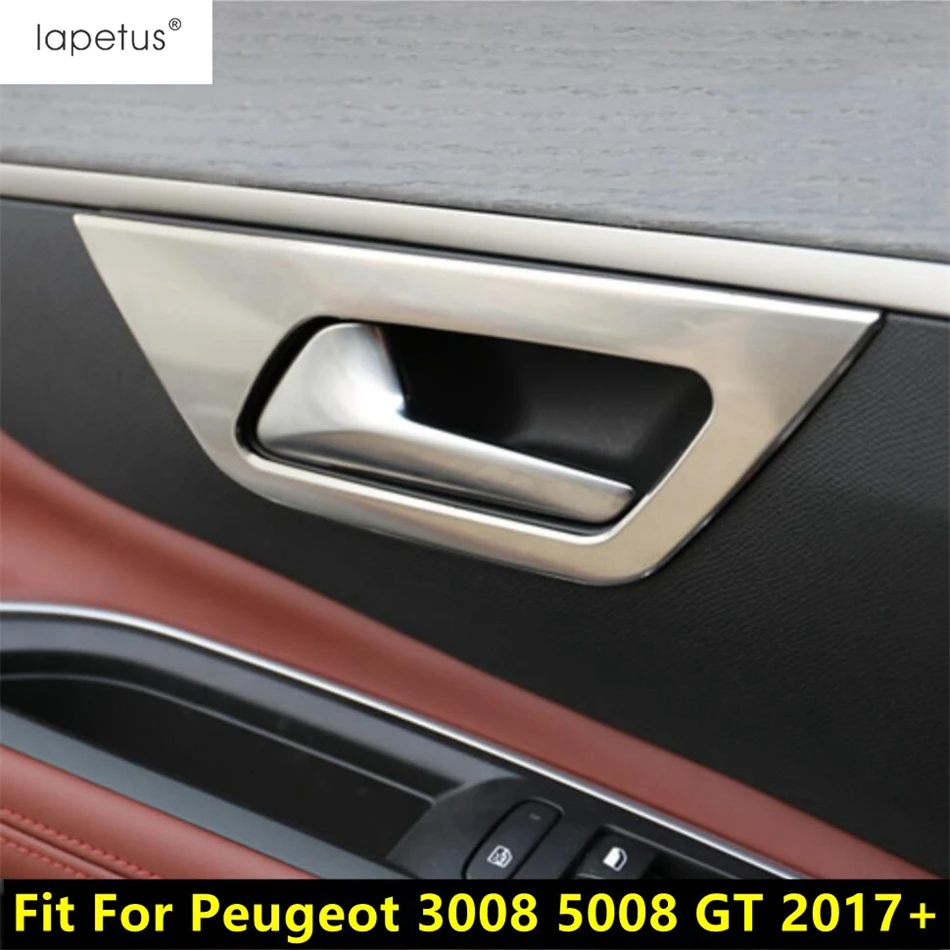 

Car Inner Door Handle Bowl Frame Decoration Cover Trim For Peugeot 3008 5008 GT 2017 - 2023 Stainless Steel Interior Accessories