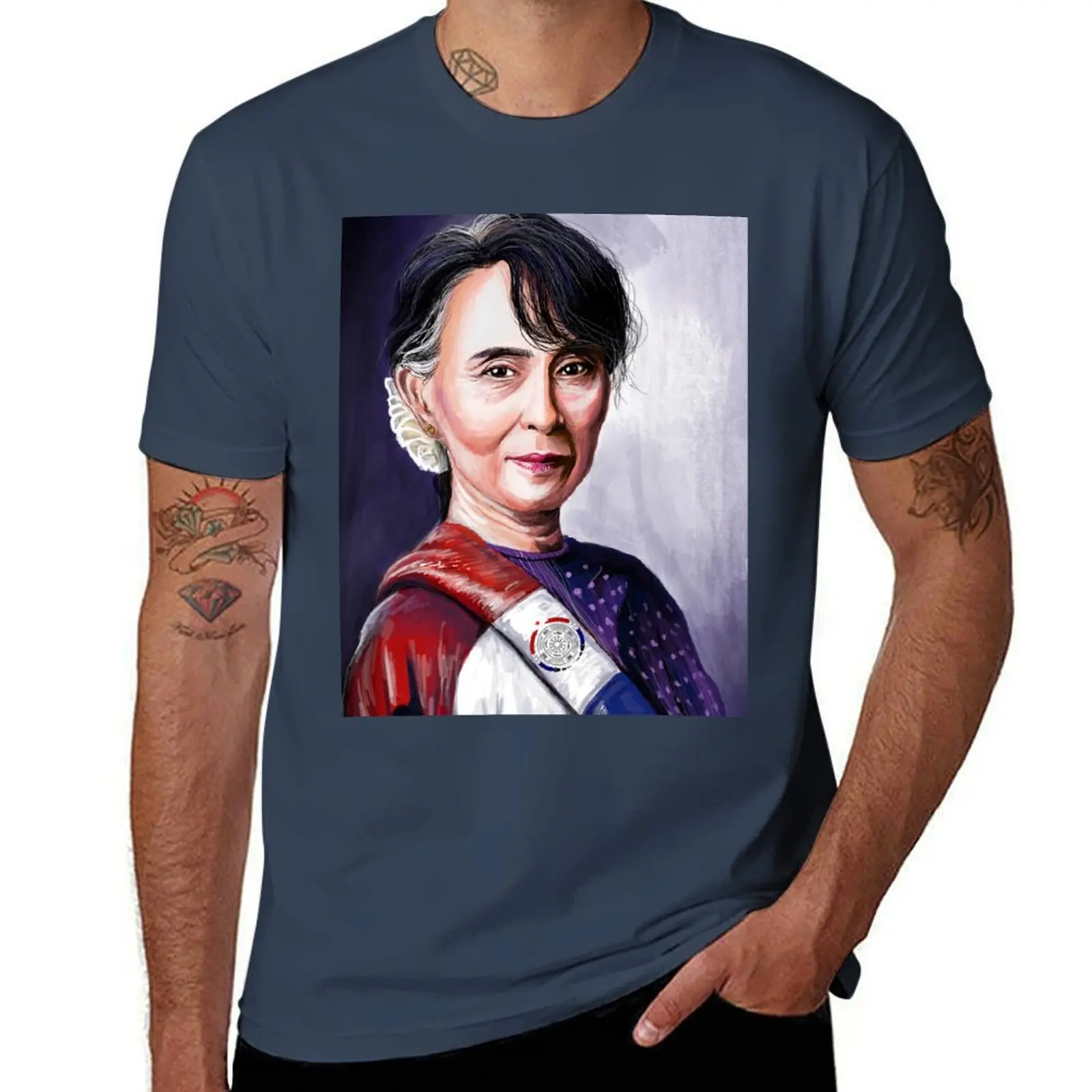 

Suu San Kyi Aung T-Shirt Soft Anti-Shrink Cotton Tee