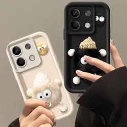 For Xiaomi Redmi Note 13 Pro 4G Case Redmi Note 13 phone Case Redmi Note 13 Pro + 5G 3D Plush Briquettes Liquid Silicone Cover