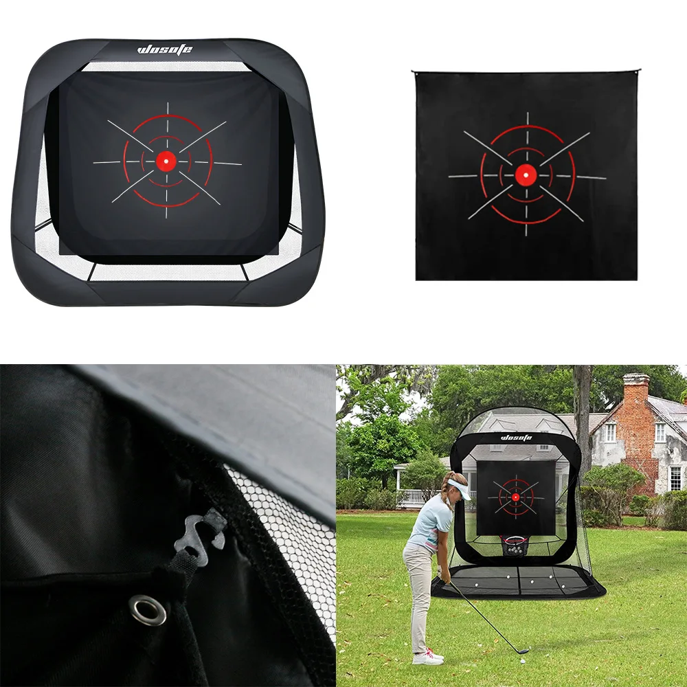 168x146cm Golf Target Cloth Hitting Net Driving Range Golf Hitting Cage Aiming Exercise for Yard Practice Indoor Outdoor Golfing