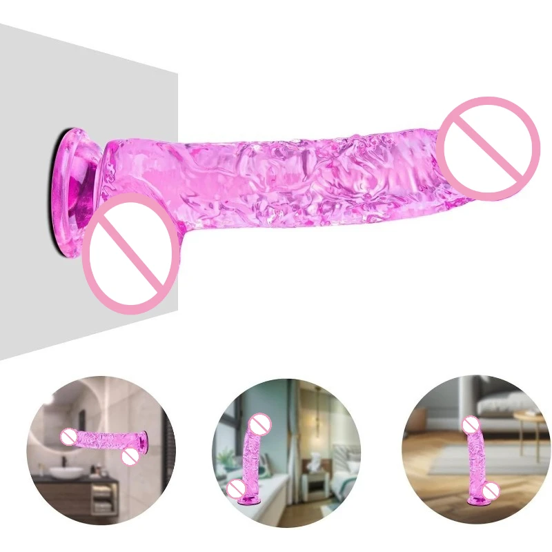 Dildo Realistic Penis Adult Anusl Sex Toy with Suction Cup, Swith Curved Shaft  Balls, Vaginal G-spot  Adult Supplies Gode Dick view 2