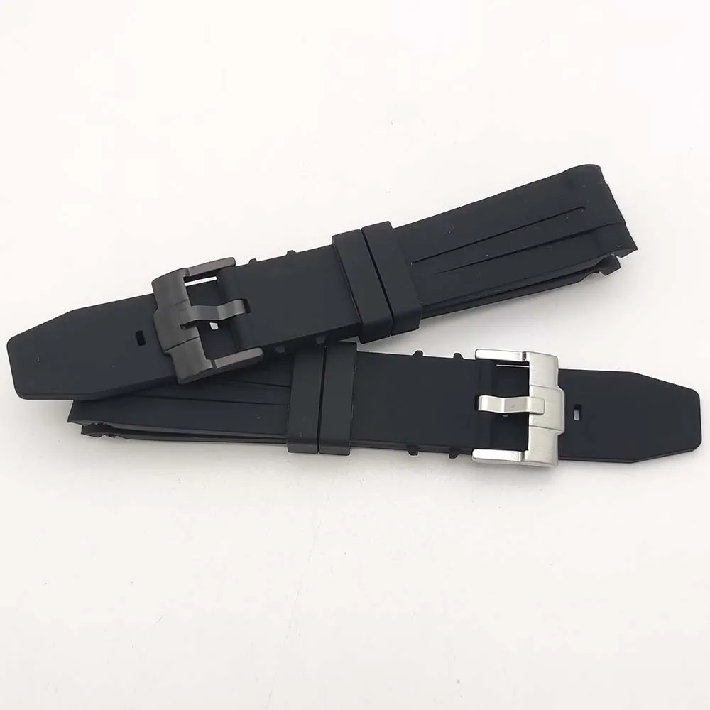 남녀공용 고무 스트랩, 20mm 컴포트 스포츠 방수 교체 스트랩, 자동 기계식 스트랩 교체