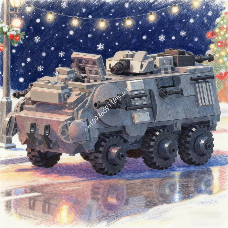 646 pièces MOC lumière impériale utilitaire Transport à roues étoile bataille modèle blocs de construction Architecture jouet cadeau de noël brique enfants