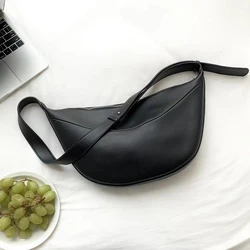 Zipper Women's Bag Korean Designer Middle Hobos Women Handbags High Quality PU Leather Ladies Shoulder Crossbody Bag Whole Sale