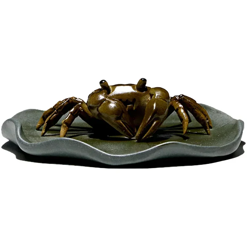 Yixing Purple Clay Pot Handmade Creative Tea Pet Ornaments Tea Toys Color-changing Crabs Tea Pet Miniatures Home Crafts