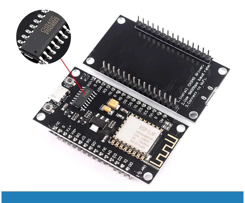 ESP8266 Serielles WIFI-Modul, CP2102/CH340, NodeMCU, Lua V3 IoT-Entwicklungsboard Ausgestattet mit 0,96-Zoll-Bildschirm / DHT11-Modul – Detail 9