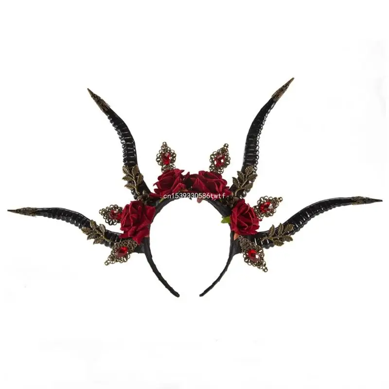 

Devil Horn Hair Hoop Halloween Make-up Cosplay Hairband for Rave Party Dropship