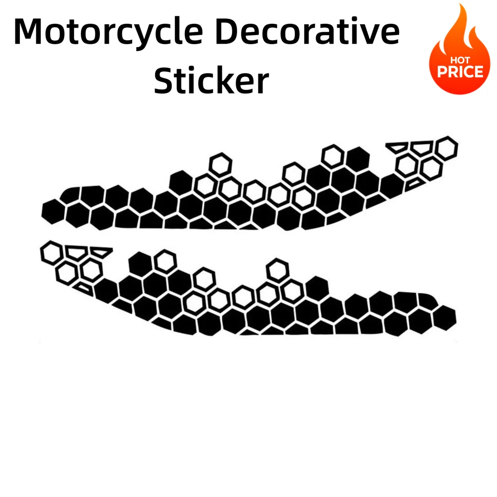 

Multicolor Motorcycle Decorative Sticker PET Bumper Ornament Honeycomb Decals Dust-proof Waterproof Reflective Stickers