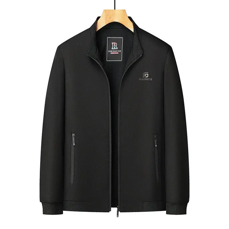 

Мужская повседневная куртка-бомбер на осень 2024 года с воротником-стойкой, больших размеров, модная, с декоративной молнией, из полиэфирного волокна...