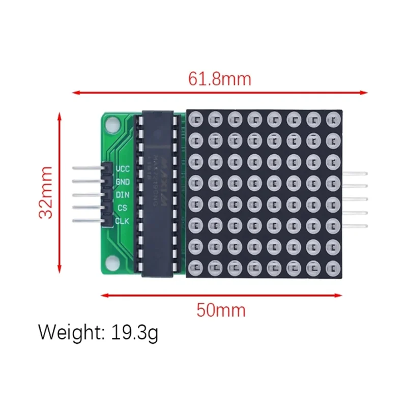 Модуль точечной матрицы MAX7219 8*8, модуль микроконтроллера, модуль отображения MCU светодиодный, модуль управления дисплеем для Arduino 5 В