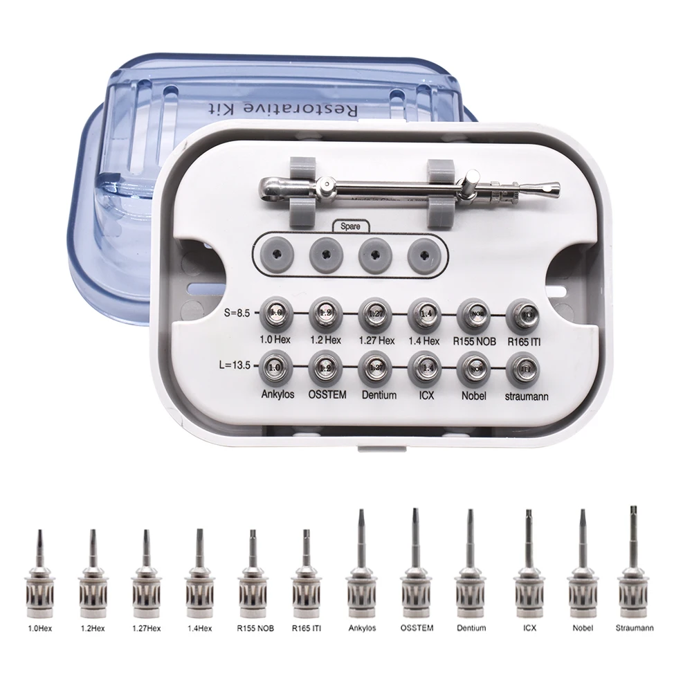 Dentistry Screwdriver Tools Dental Implant Torque Wrench Ratchet 10-70NCM with Drivers & Wrench Kit