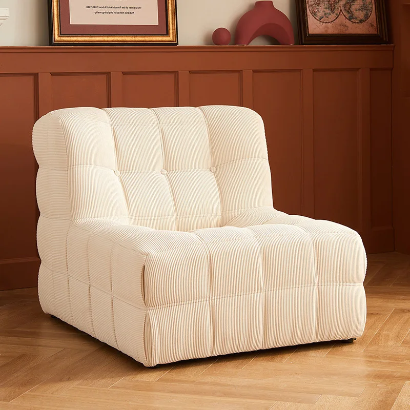 Waffle single sofa reclining sleepable bedroom balcony recliner compression sofa