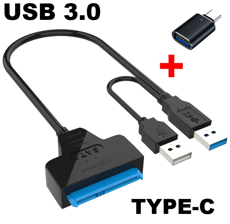 New 2026 2.5" 3.5" USB 3.0 To Sata 3 Adapter Cable USB3.0 Hard Drive Converter Cable For Samsung Seagate inch HDD SSD view 2