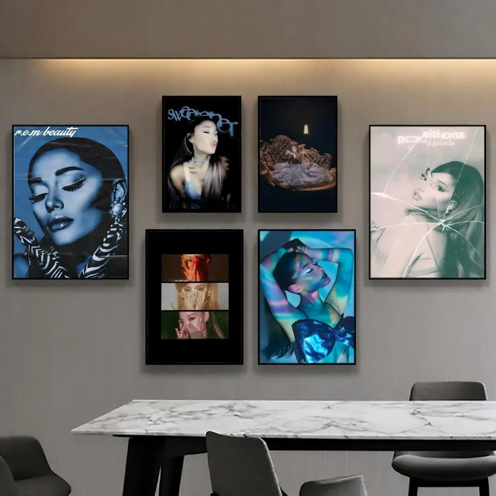 Póster de la cantante Ariana Grande, decoración de habitación de anime, decoración de película, mochila, arte de pared interior, arte musical de pared