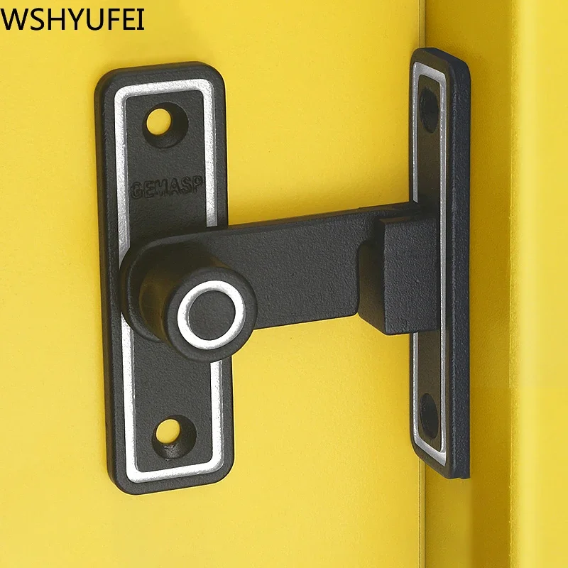 WSHYUFEI Black Flip Latch Gate Latches Stainless Steel Sliding Safety Door Bolt Latch Lock for Bathroom Gate Cabinet Lock buckle